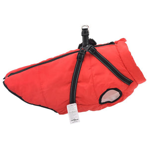 vidaXL Dog Coat with Harness Waterproof Reflective Red 4XL