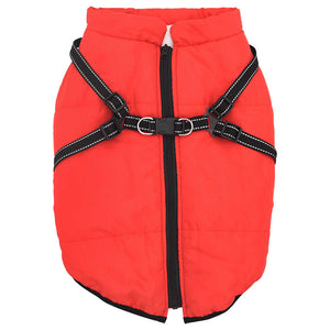 vidaXL Dog Coat with Harness Waterproof Reflective Red 5XL