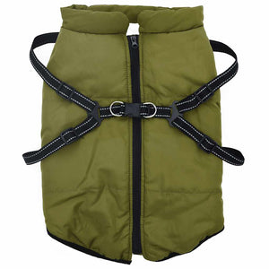 vidaXL Dog Coat with Harness Waterproof Reflective Army Green 6XL