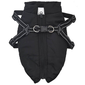 vidaXL Dog Coat with Harness Waterproof Reflective Black XL