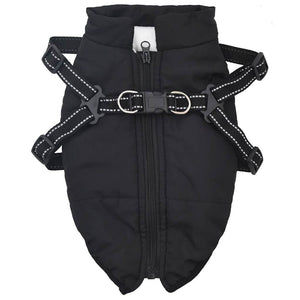 vidaXL Dog Coat with Harness Waterproof Reflective Black 2XL