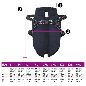 vidaXL Dog Coat with Harness Waterproof Reflective Navy Blue M