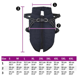 vidaXL Dog Coat with Harness Waterproof Reflective Navy Blue 4XL