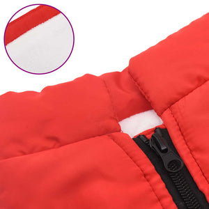 vidaXL Dog Coat with Harness Waterproof Reflective Red S