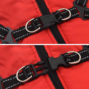 vidaXL Dog Coat with Harness Waterproof Reflective Red S