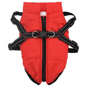 vidaXL Dog Coat with Harness Waterproof Reflective Red XL