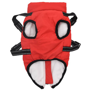 vidaXL Dog Coat with Harness Waterproof Reflective Red XL