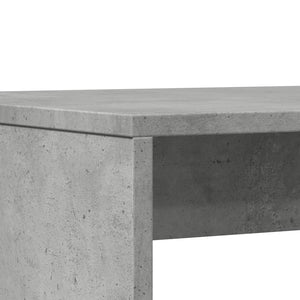 vidaXL 3 Piece Dining Table and Bench set Concrete Grey Engineered Wood