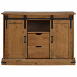 vidaXL Sideboard HALDEN 2 Sliding Doors 112x40x80 cm Solid Wood