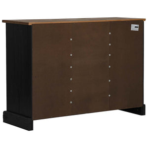 vidaXL Sideboard HALDEN 2 Sliding Doors Black 112x40x80 cm Solid Wood