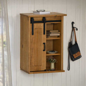 vidaXL Hanging Cabinet HALDEN with Sliding Door 49x22.5x70 cm Pine