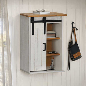 vidaXL Hanging Cabinet HALDEN with Sliding Door White 49x22.5x70 cm Pine