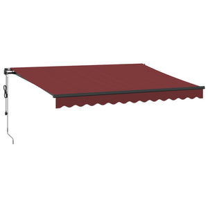 vidaXL Automatic Retractable Awning Burgundy 350x250 cm