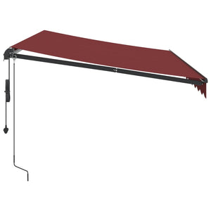 vidaXL Automatic Retractable Awning Burgundy 350x250 cm