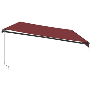 vidaXL Manual Retractable Awning Burgundy 600x300 cm