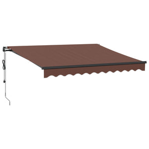 vidaXL Automatic Retractable Awning with LEDs Brown 300x250 cm