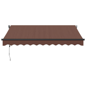 vidaXL Automatic Retractable Awning with LEDs Brown 300x250 cm