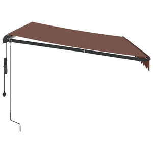 vidaXL Automatic Retractable Awning Brown 350x250 cm