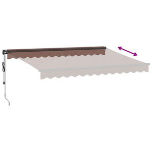 vidaXL Automatic Retractable Awning Brown 350x250 cm