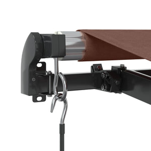 vidaXL Manual Retractable Awning Brown 400x300 cm