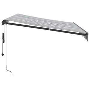 vidaXL Automatic Retractable Awning Anthracite and White 300x250 cm