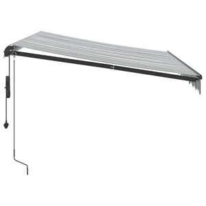 vidaXL Automatic Retractable Awning with LEDs Anthracite&White 300x250 cm