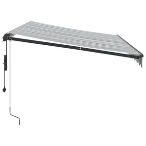 vidaXL Automatic Retractable Awning Anthracite and White 350x250 cm