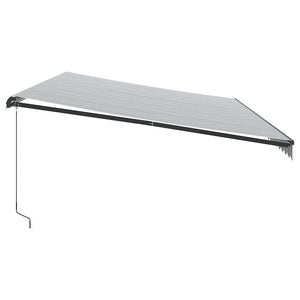 vidaXL Manual Retractable Awning Anthracite and White 600x300 cm