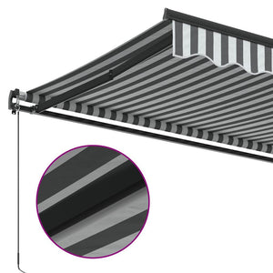 vidaXL Manual Retractable Awning Anthracite and White 600x300 cm