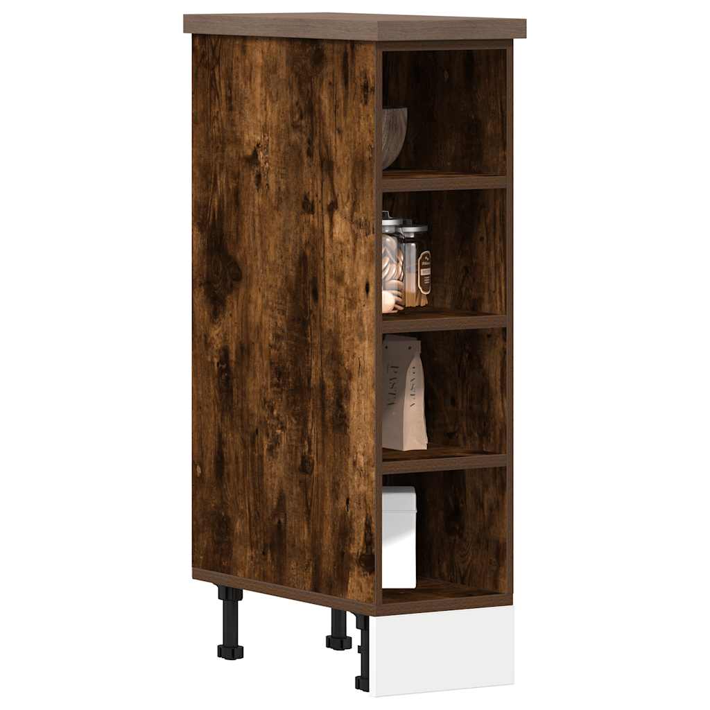 vidaXL Bottom Cabinet Riga Smoked Oak 20x44.5x81.5 cm Engineered Wood