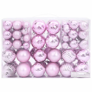 vidaXL Christmas Baubles 100 pcs Pink Ø3/4/6 cm