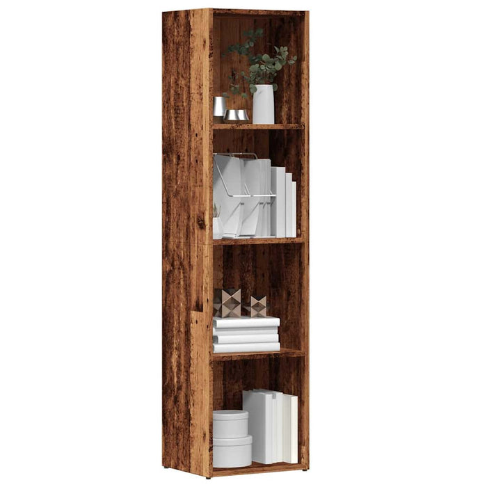 vidaXL Book Cabinet Old Wood 36x30x114 cm Engineered Wood