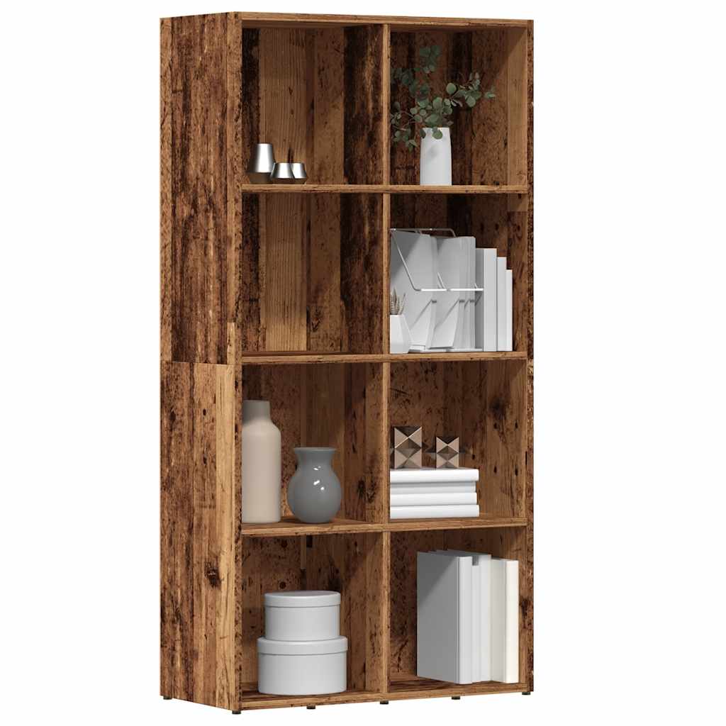 vidaXL Book Cabinet Old Wood 66x30x130 cm Engineered Wood