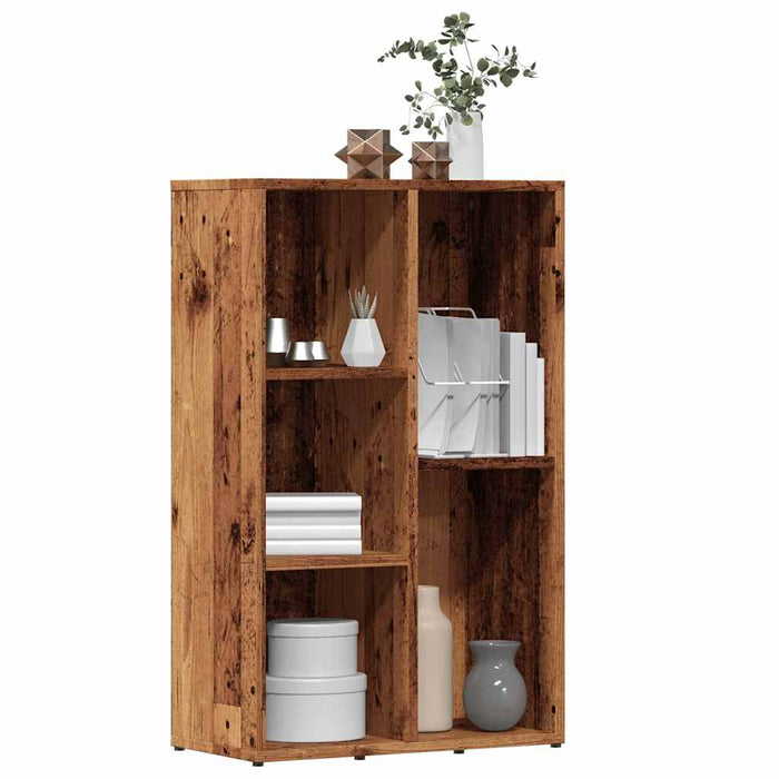 vidaXL Book Cabinet Old Wood 45x25x80 cm Engineered Wood