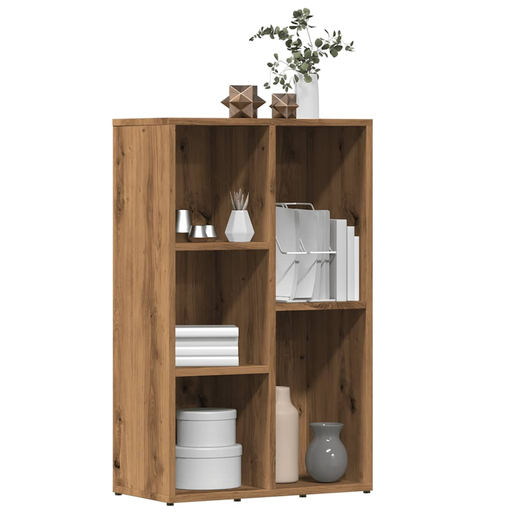 vidaXL Book Cabinet Artisan Oak 45x25x80 cm Engineered Wood