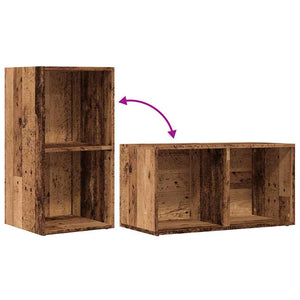 vidaXL LP Storage Box Old Wood 69.5x34x36 cm Engineered Wood