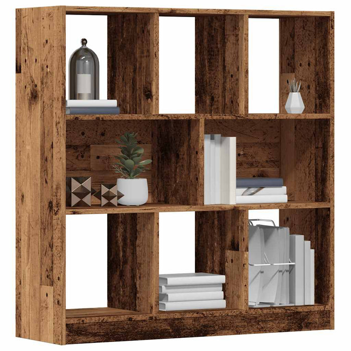 vidaXL Book Cabinet Old Wood 97.5x29.5x100 cm Engineered Wood