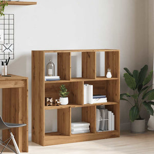 vidaXL Book Cabinet Artisan Oak 97.5x29.5x100 cm Engineered Wood