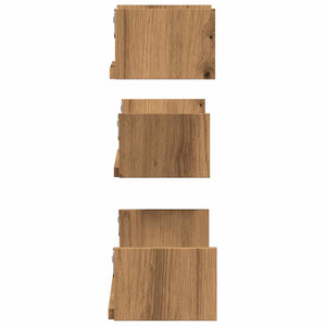 vidaXL Wall Shelves 3 pcs Artisan Oak Engineered Wood