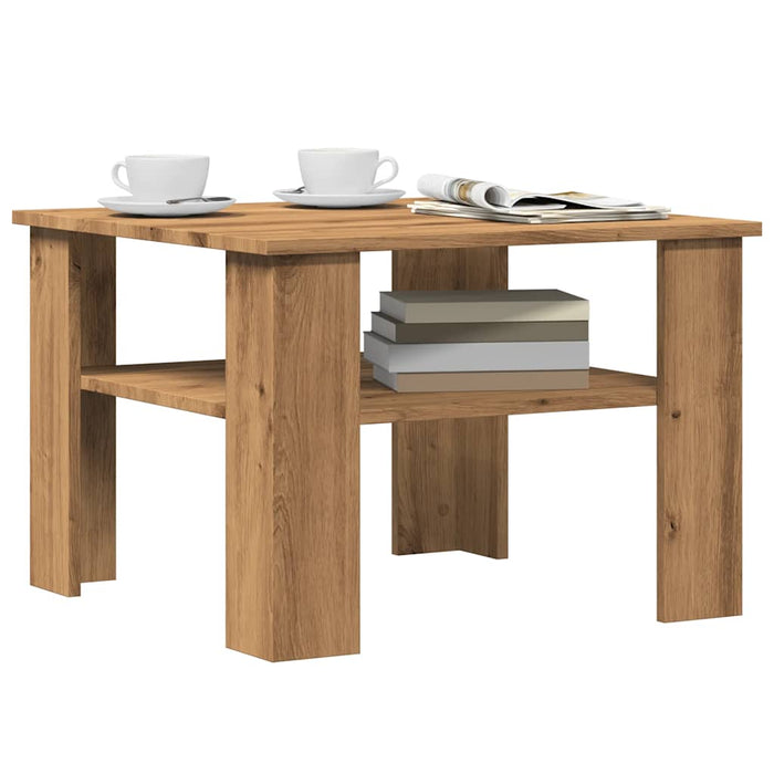 vidaXL Coffee Table Artisan Oak 60x60x42 cm Engineered Wood