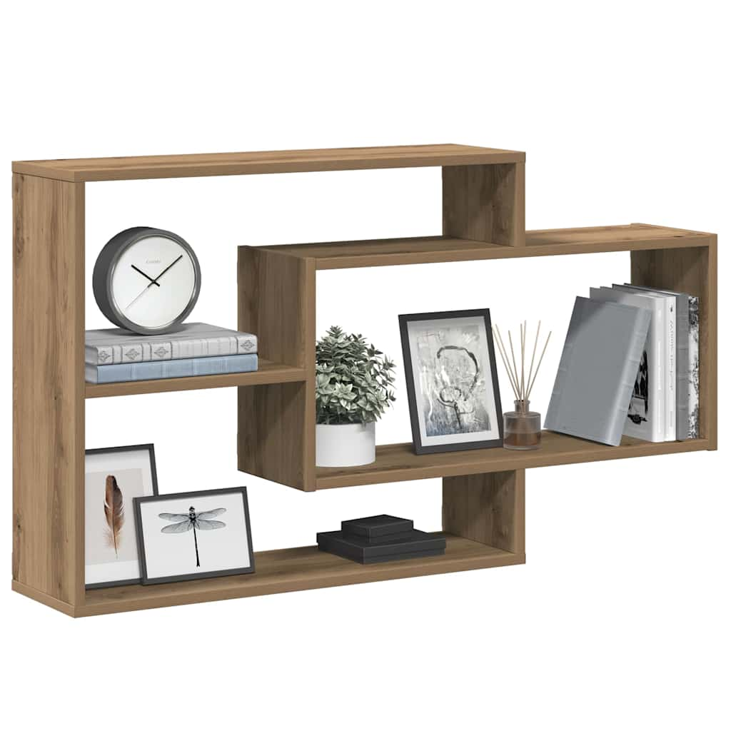 vidaXL Wall Shelf Artisan Oak 104x20x58.5 cm Engineered Wood