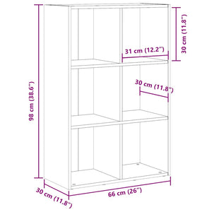 vidaXL Book Cabinet/Sideboard Old Wood 66x30x98 cm Engineered Wood