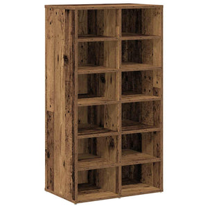 vidaXL Shoe Rack Old Wood 54x34x100.5 cm Engineered Wood