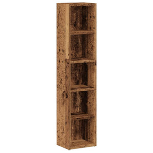 vidaXL CD Cabinets 2 pcs Old Wood 21x16x93.5 cm Engineered Wood