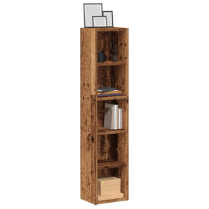 vidaXL CD Cabinets 2 pcs Old Wood 21x16x93.5 cm Engineered Wood