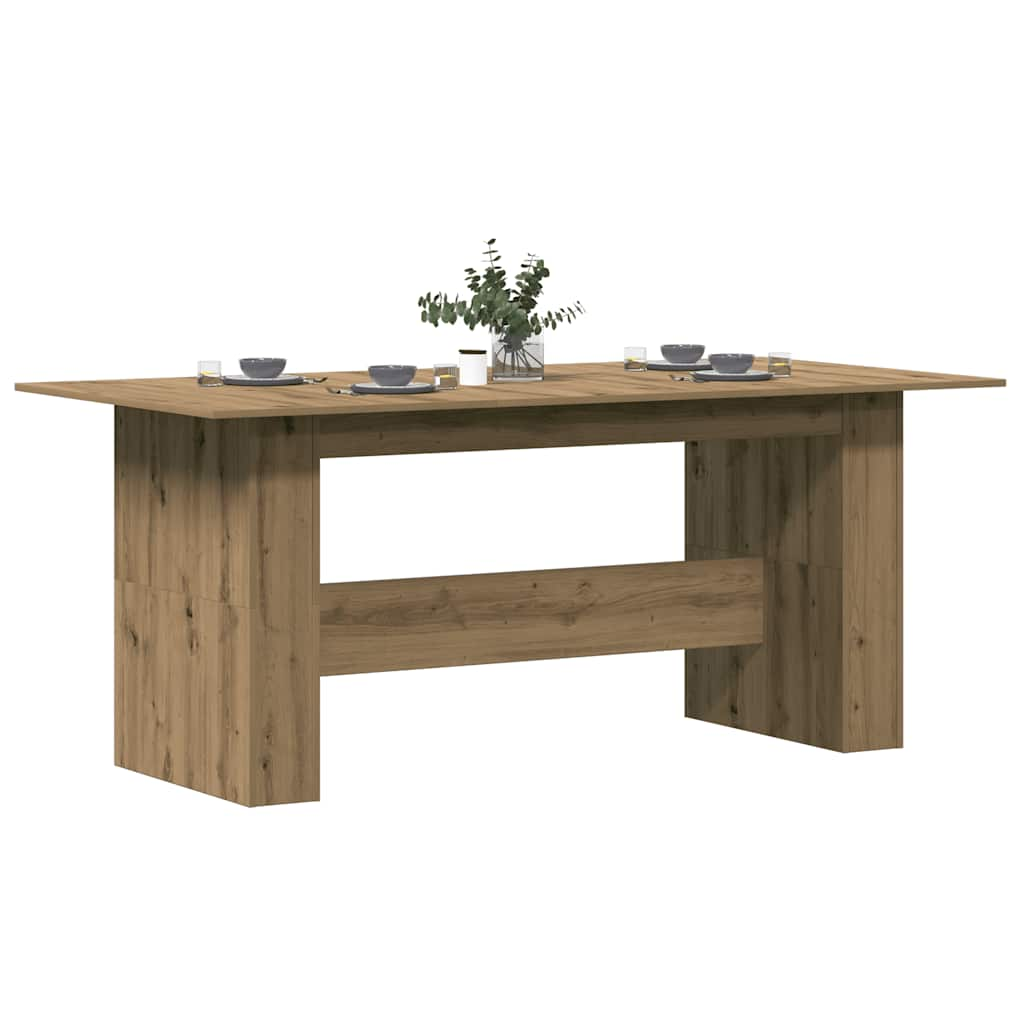 vidaXL Dining Table Artisan Oak 180x90x76 cm Engineered Wood