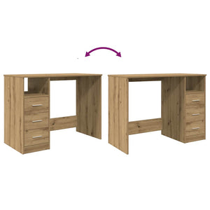 vidaXL Desk Artisan Oak 102x76x50 cm Engineered Wood