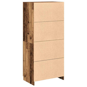 vidaXL Wardrobe Old Wood 80x52x180 cm Engineered Wood