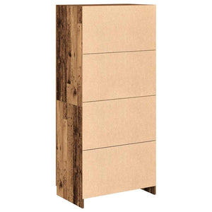 vidaXL Wardrobe Old Wood 90x52x200 cm Engineered Wood