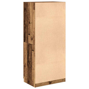 vidaXL Wardrobe Old Wood 80x52x180 cm Engineered Wood